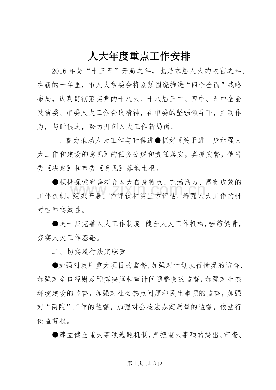 人大年度重点工作安排.docx_第1页