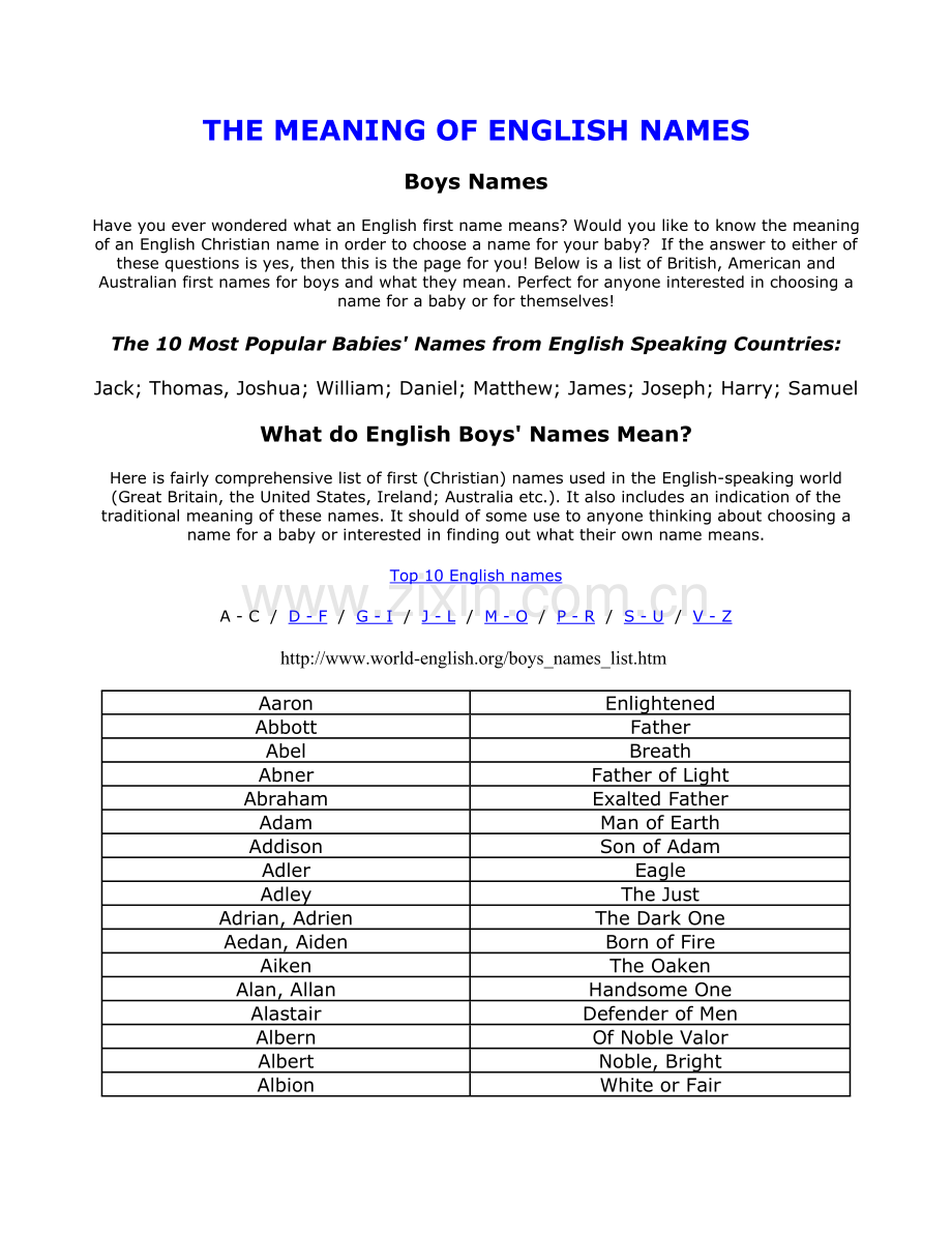 TheMeaningofEnglishNames.doc_第1页