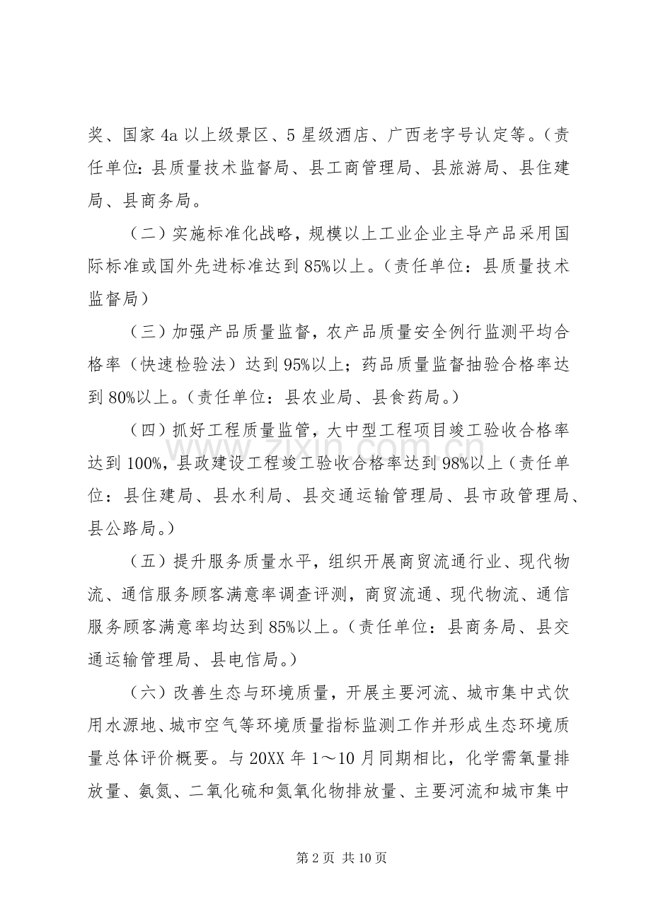 201X年XX县区质量XX县区活动工作计划.docx_第2页