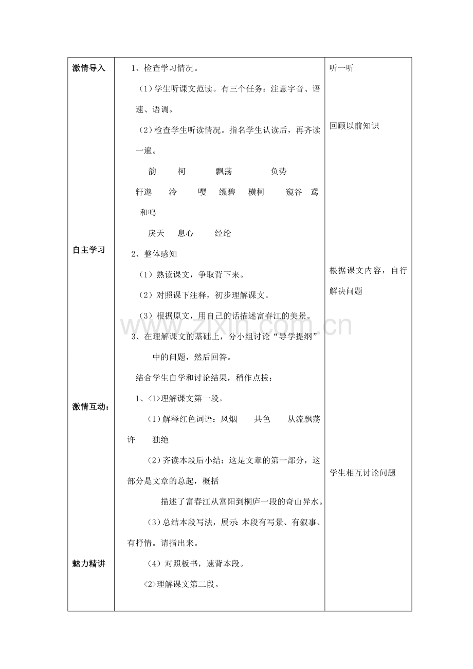 八年级语文下册 第五单元 21《与朱元思书》教案2 新人教版-新人教版初中八年级下册语文教案.doc_第2页