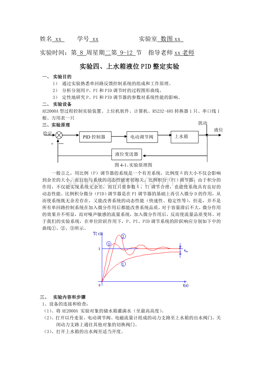 上水箱液位PID整定实验.doc_第1页