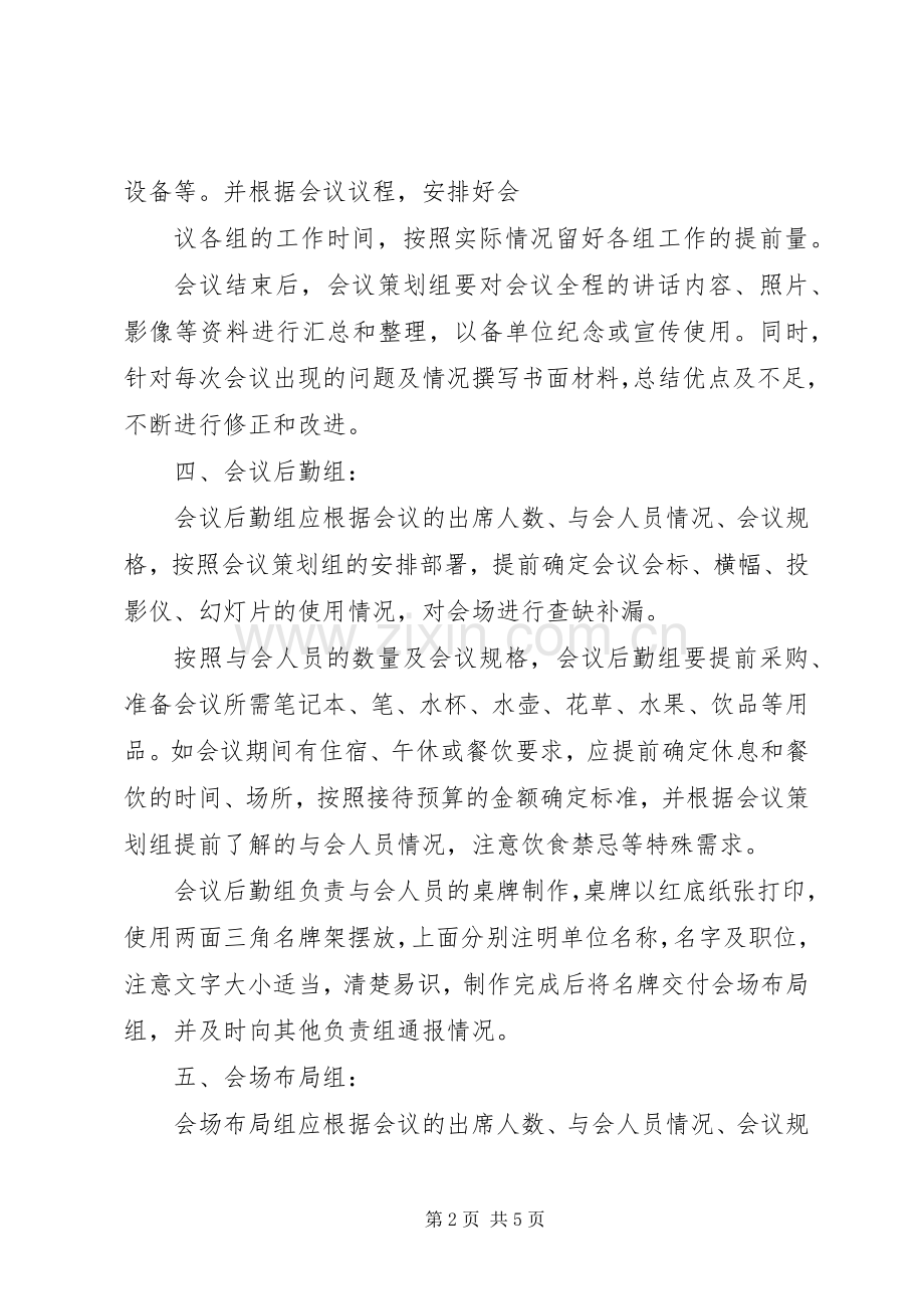 分组式会务工作安排范文大全.docx_第2页