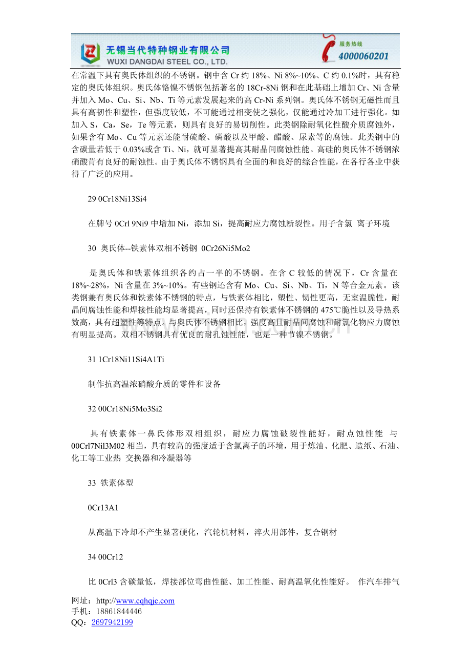 清远无缝钢管厂家,还是当代特种钢业好铁素体不锈钢.doc_第1页