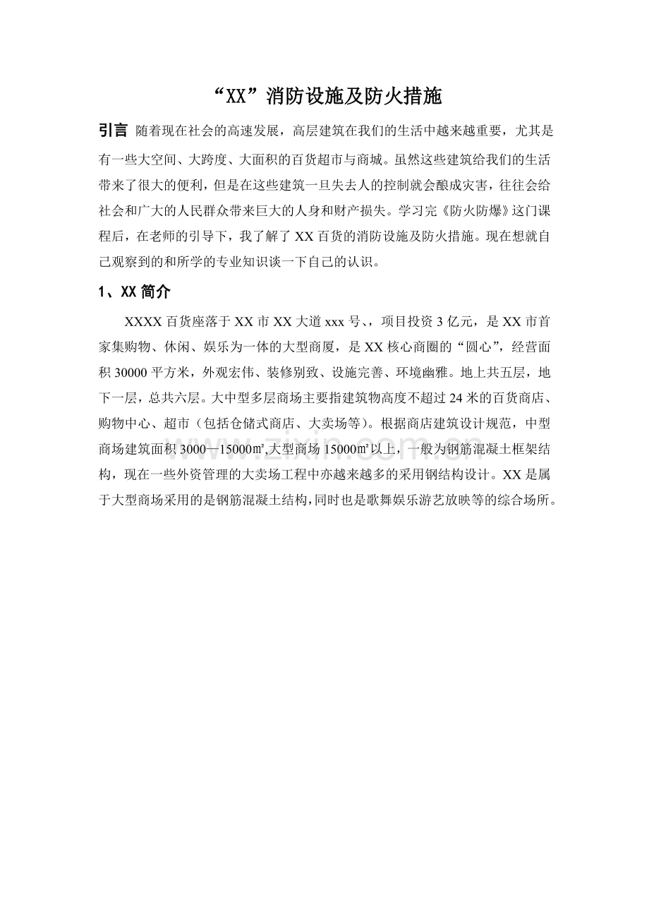 实习论文--“XX”消防设施及防火措施.doc_第2页