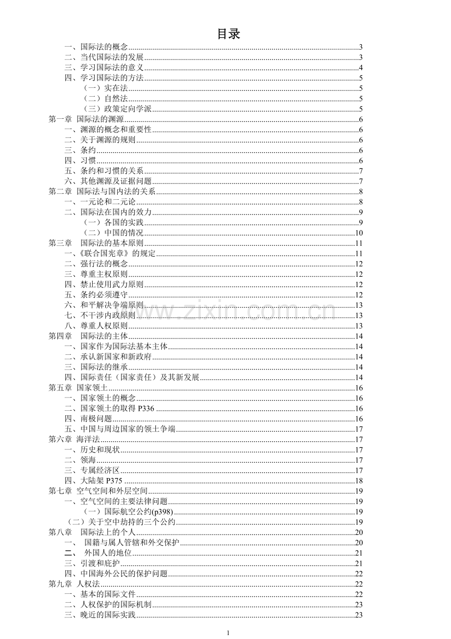 北京大学法律硕士国际法笔记.doc_第1页