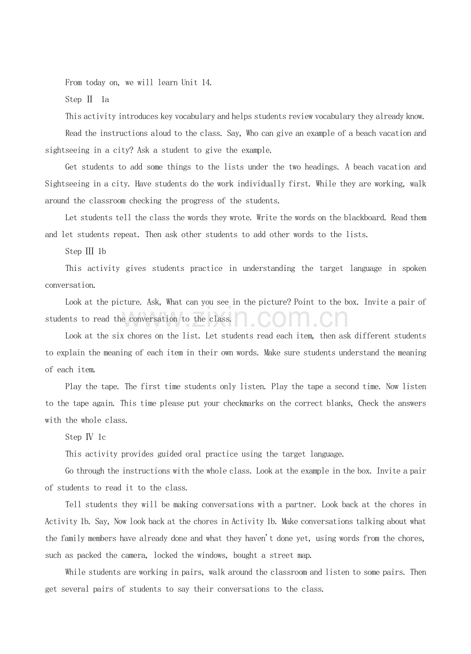 《Unit 14 Have you parked yet？》教案（1）.doc_第2页