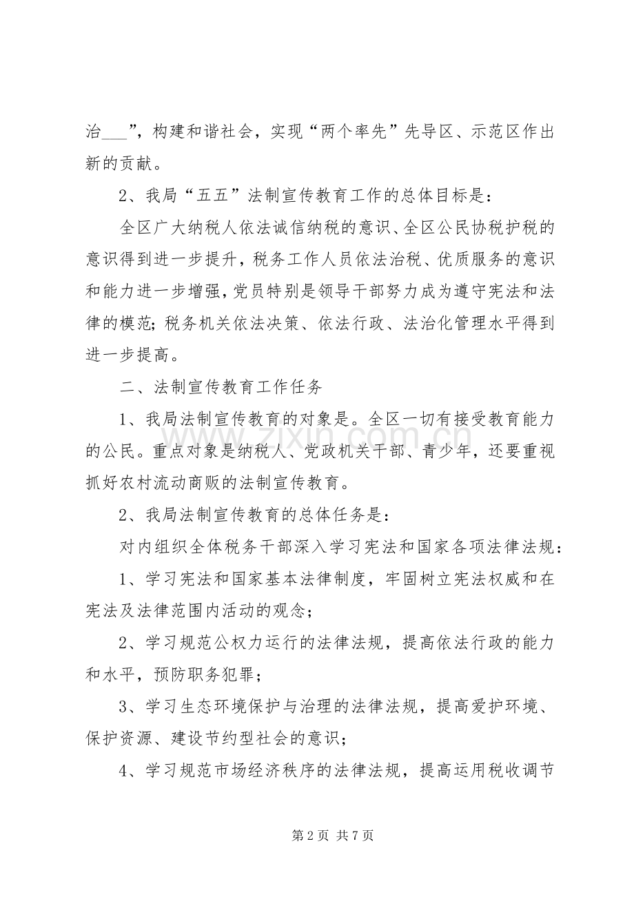 地税局五五普法规划.docx_第2页
