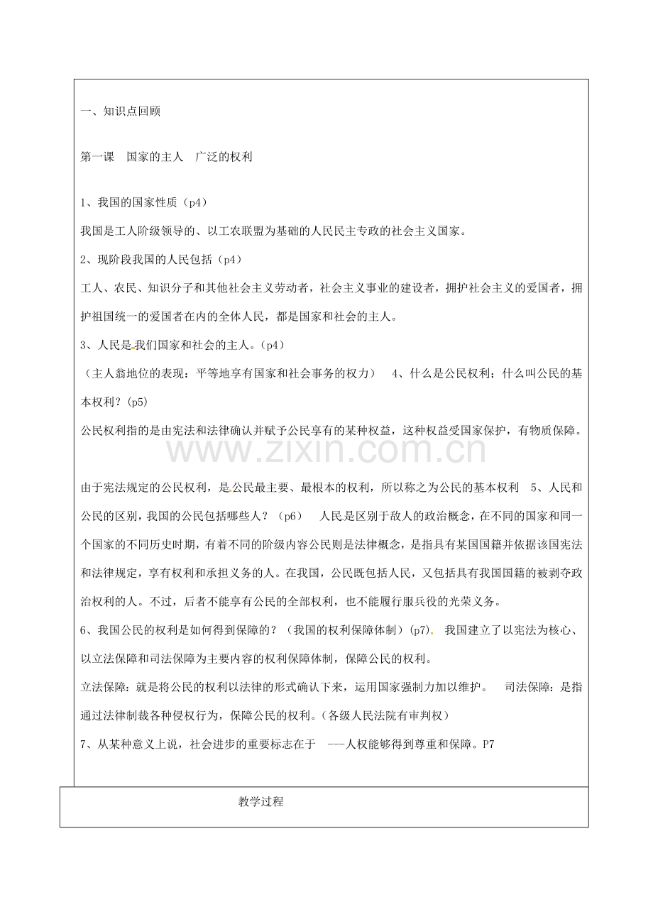 吉林省双辽市八年级政治下册 期中考试复习课教案 新人教版-新人教版初中九年级下册政治教案.doc_第2页