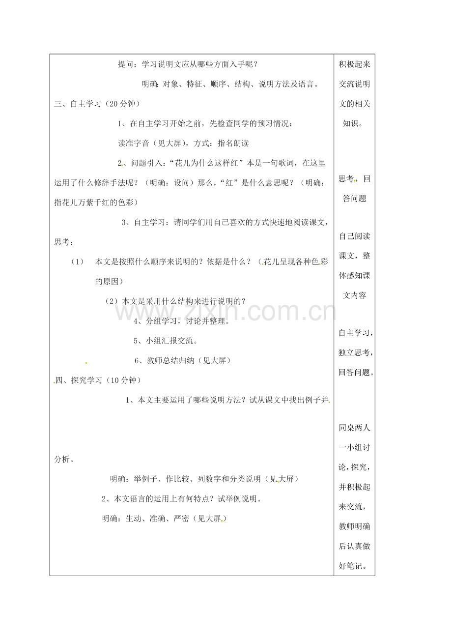 云南省峨山县八年级语文下册 第三单元 第15课 花儿为什么这样红教案 （新版）苏教版-（新版）苏教版初中八年级下册语文教案.doc_第2页