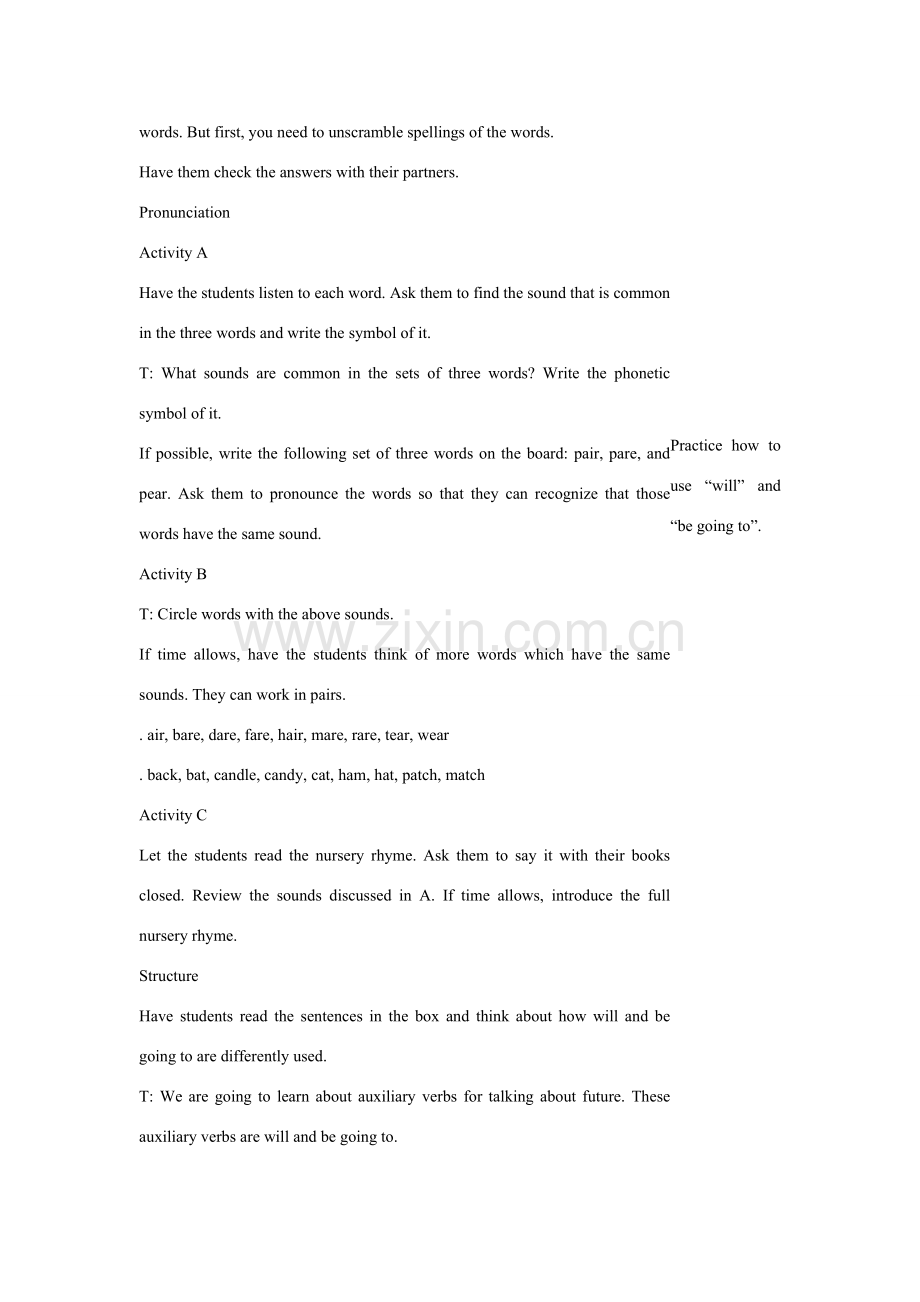 七年级英语下：Unit 3 Going to a Movie lesson 3教案教科版.doc_第2页