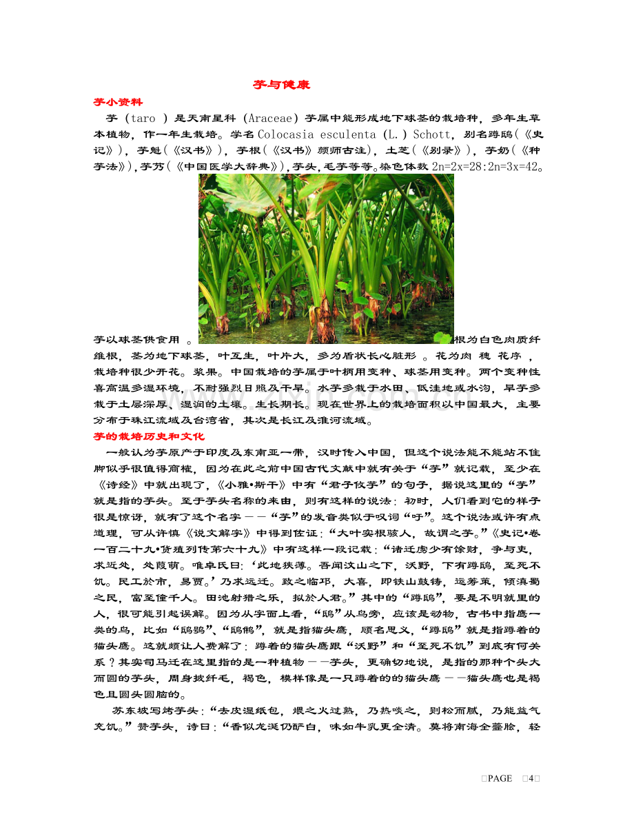 蔬菜与健康--芋.doc_第1页