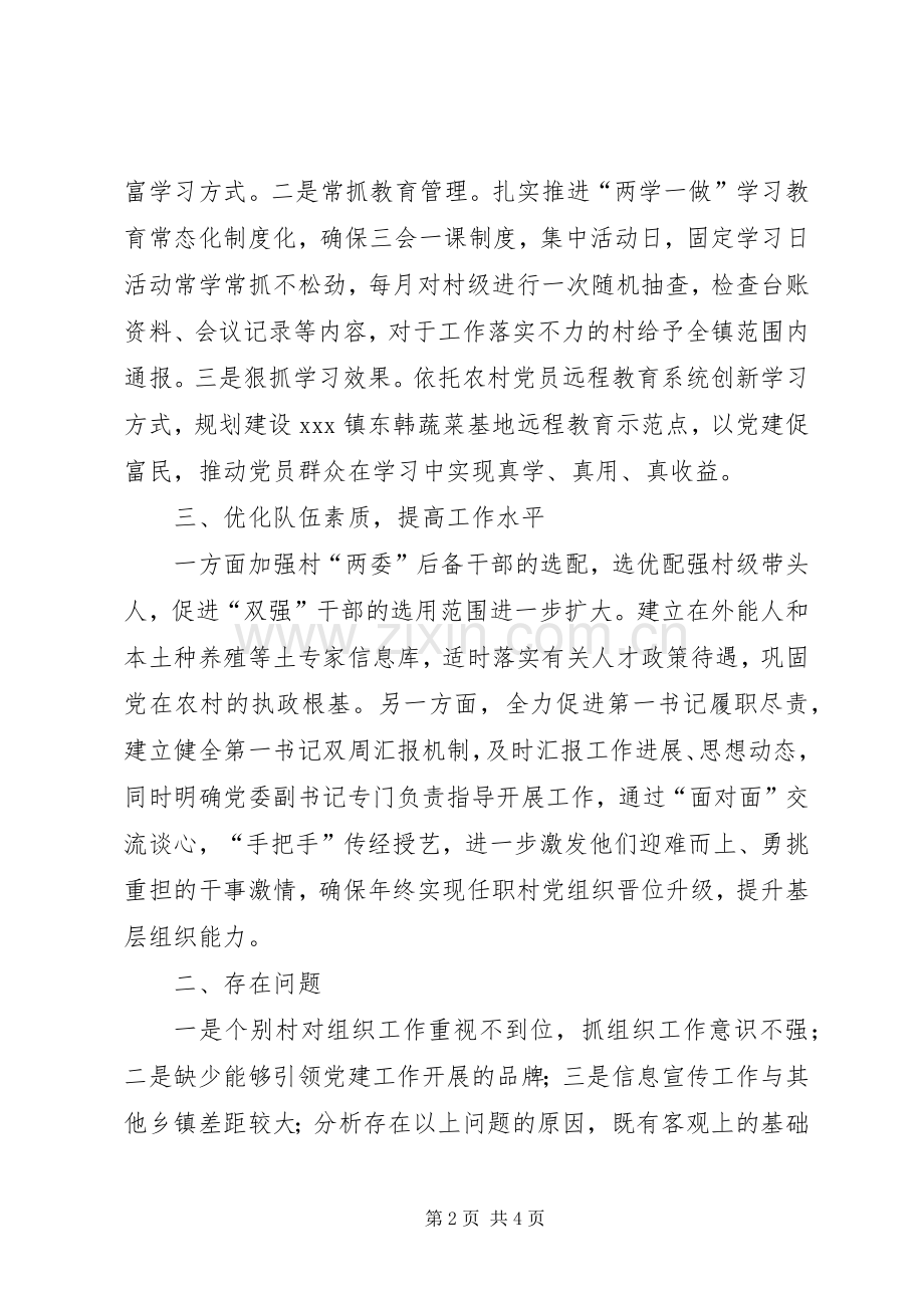 乡镇组织工作上半年工作总结和下半年工作计划.docx_第2页