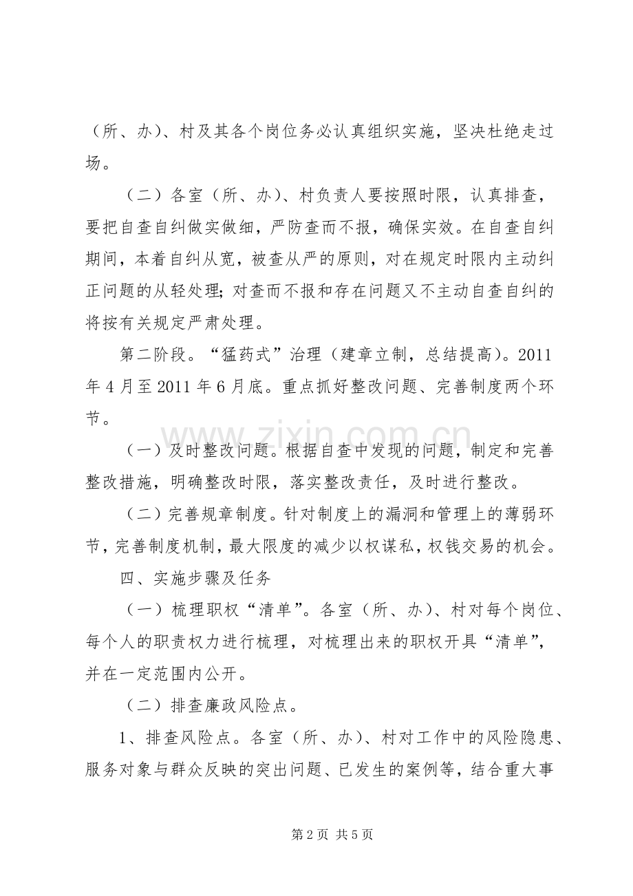 XX镇廉政风险点排查防控工作第三阶段安排 .docx_第2页