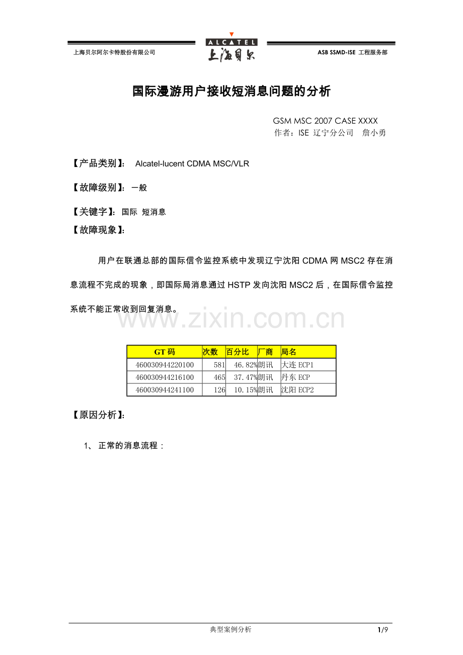 国际漫游用户接收短消息问题的分析.doc_第1页