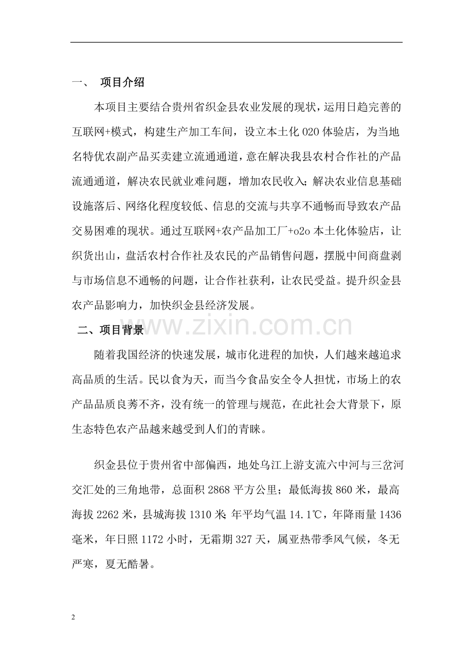 互联网+农产品加工项目计划书.doc_第2页