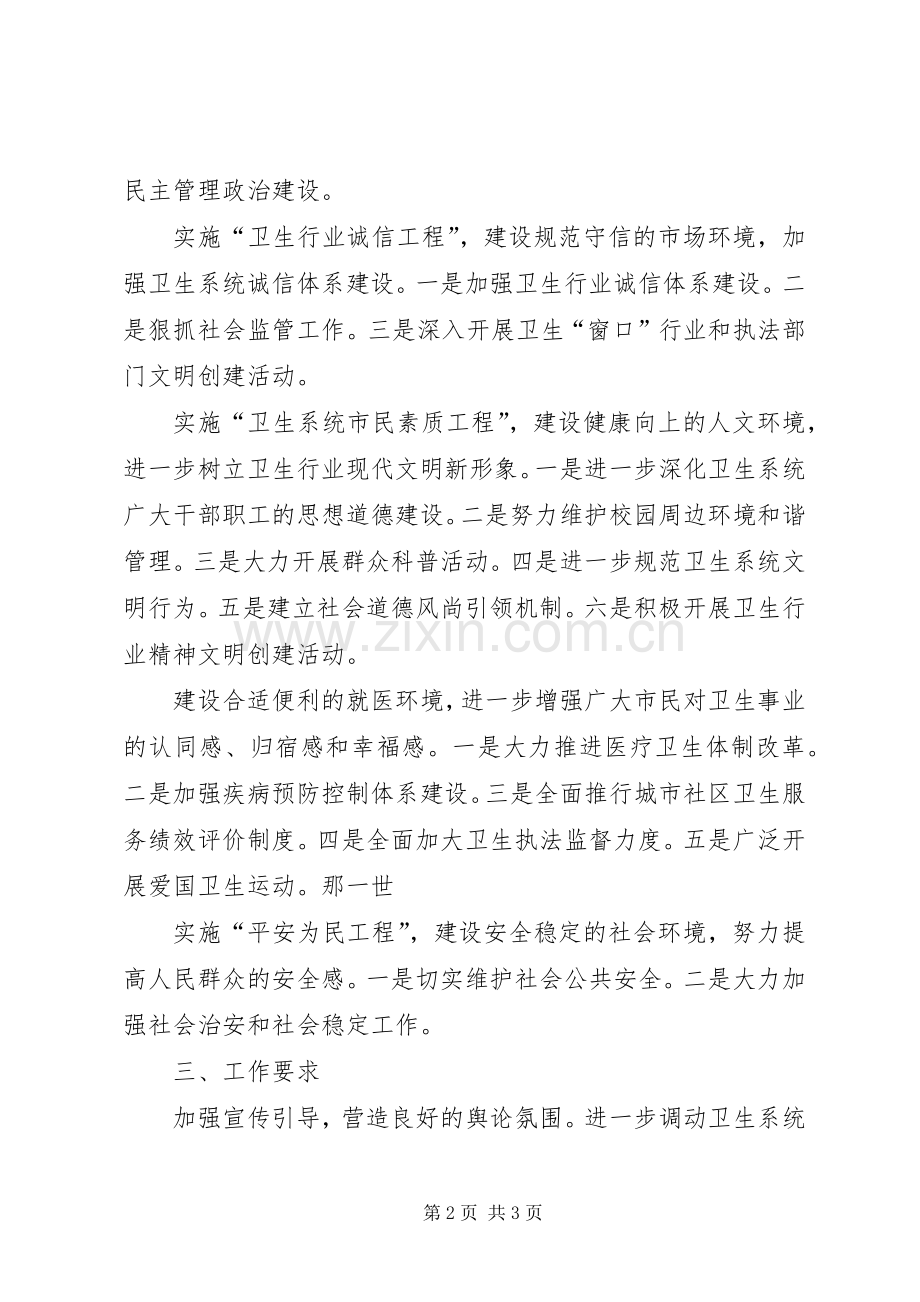 XX年卫生局创建文明城市实施计划.docx_第2页