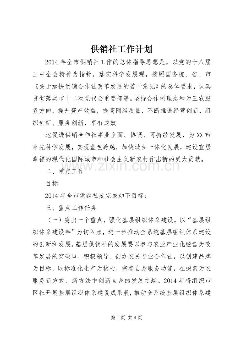 供销社工作计划.docx_第1页