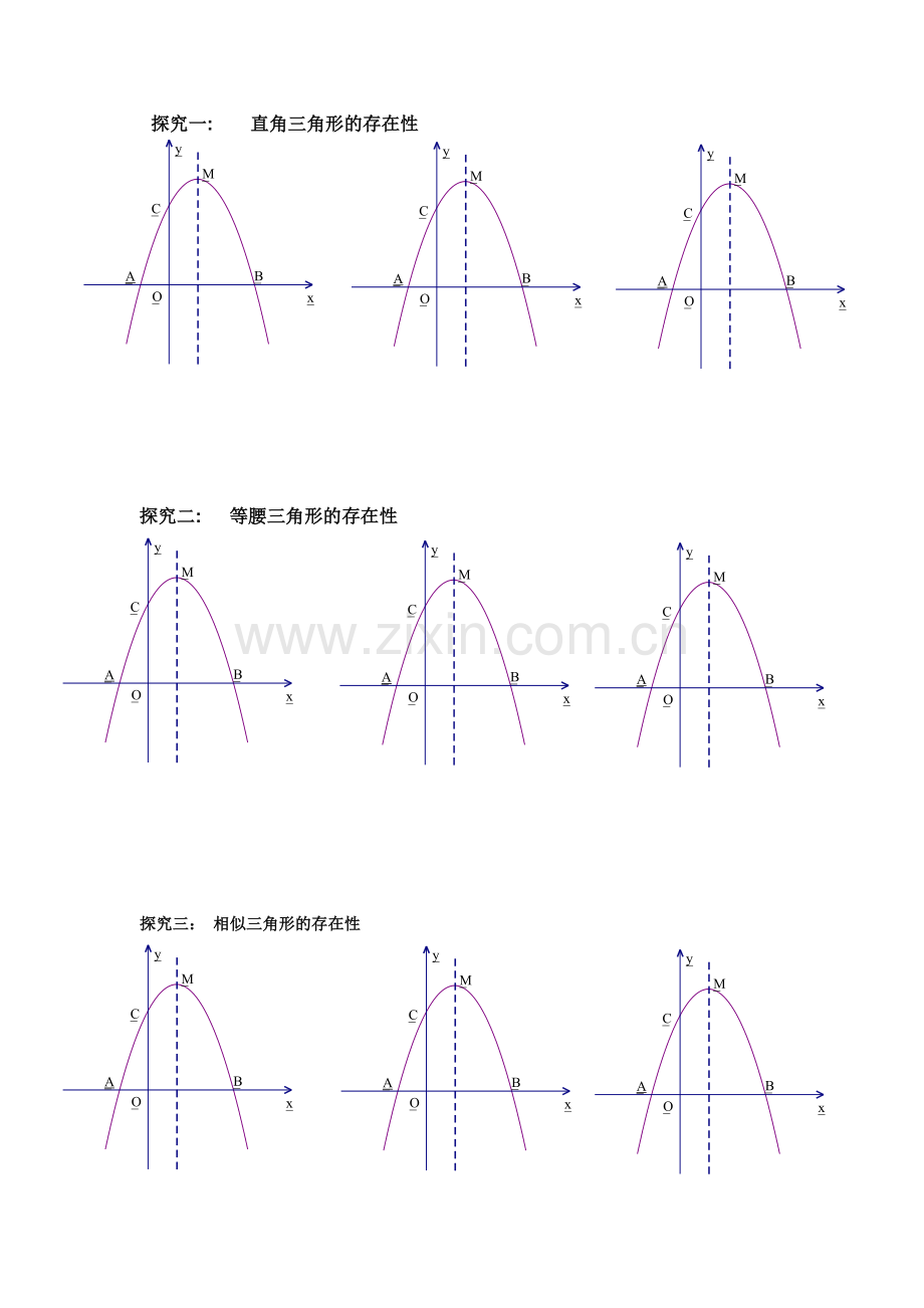 在抛物线中三角形的存在性.doc_第1页