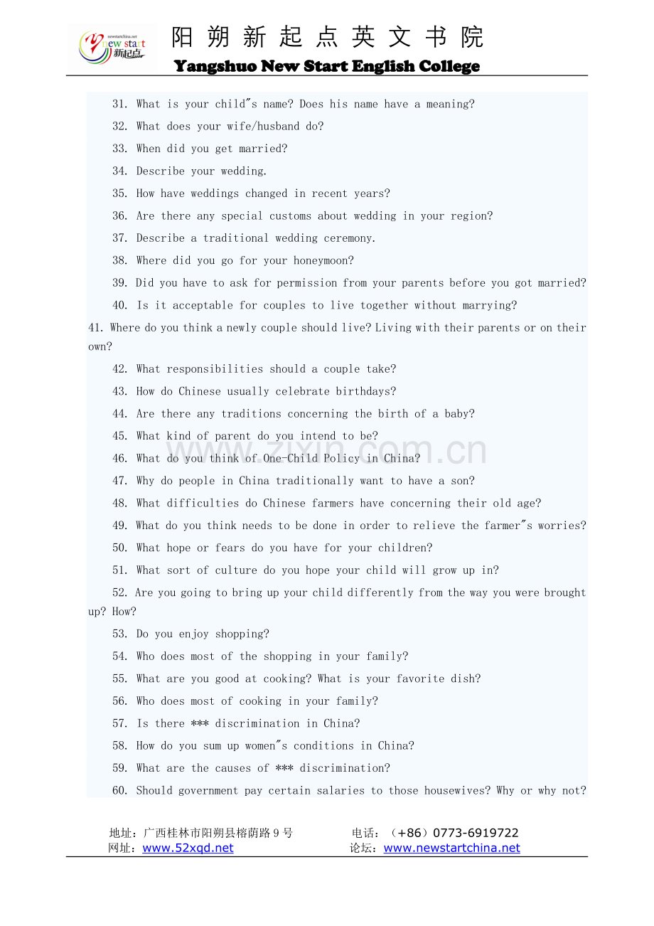 雅思口语考试考官最爱问的170个经典问题..doc_第2页