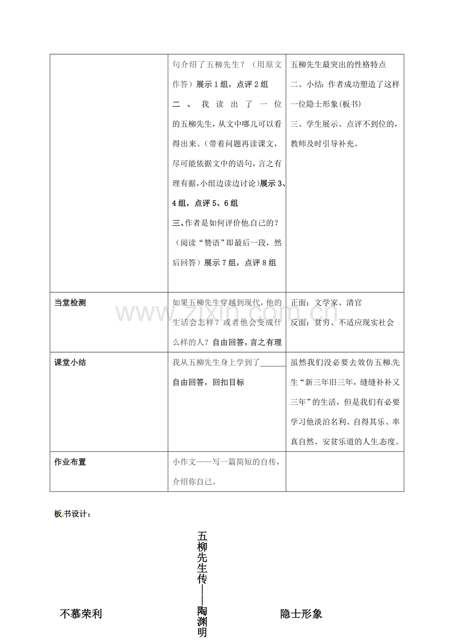 八年级语文下册 22 五柳先生传教学设计新人教版-新人教版初中八年级下册语文教案.doc_第2页