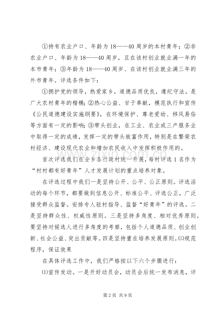 “村村都有好青年人才发展计划”试点工作汇报.docx_第2页