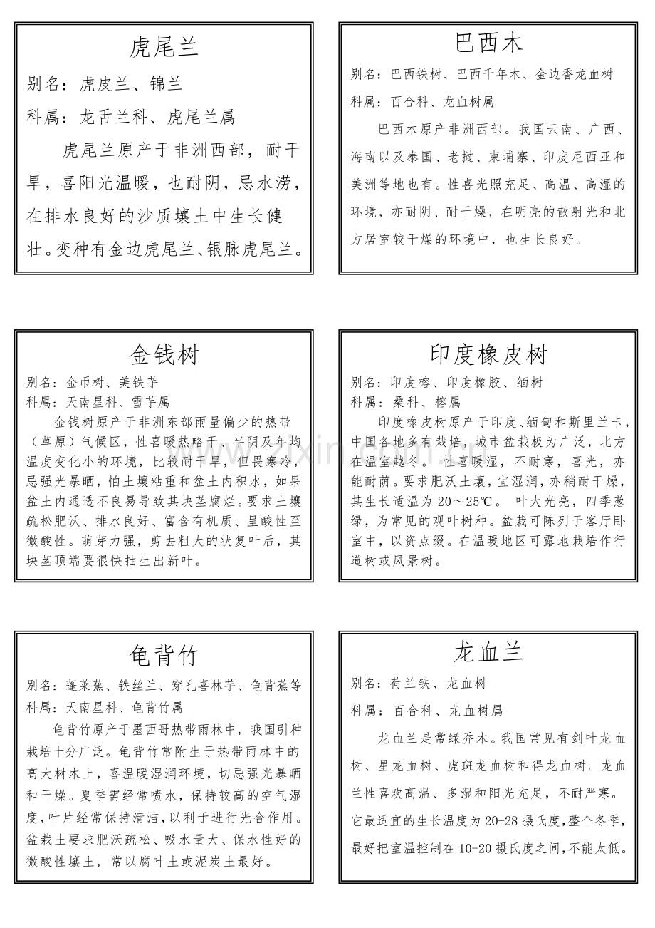 盆栽花木植物标签.doc_第1页
