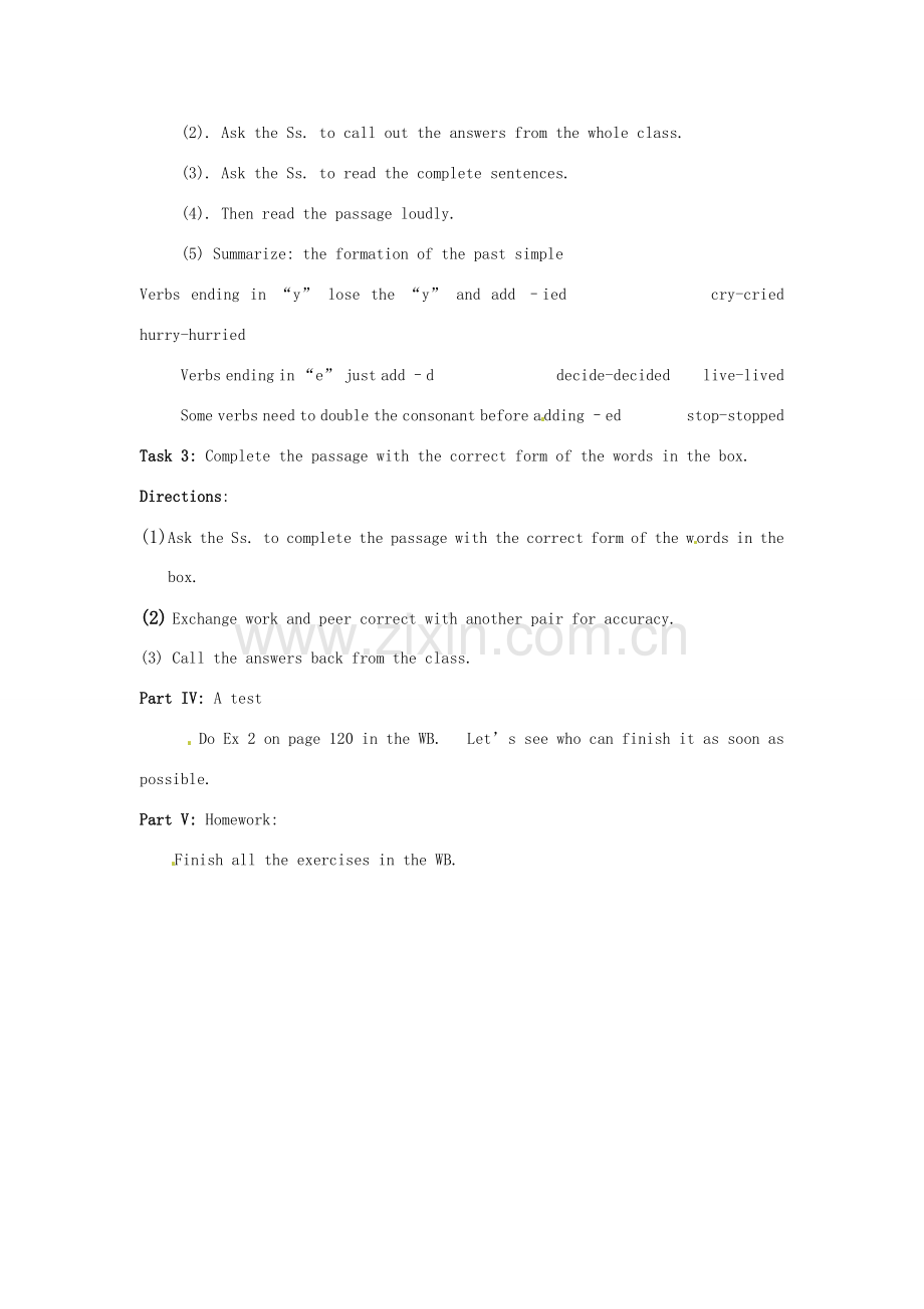 七年级英语下册 Module9 Story time Unit3 Language in use 教案 外研版.doc_第2页