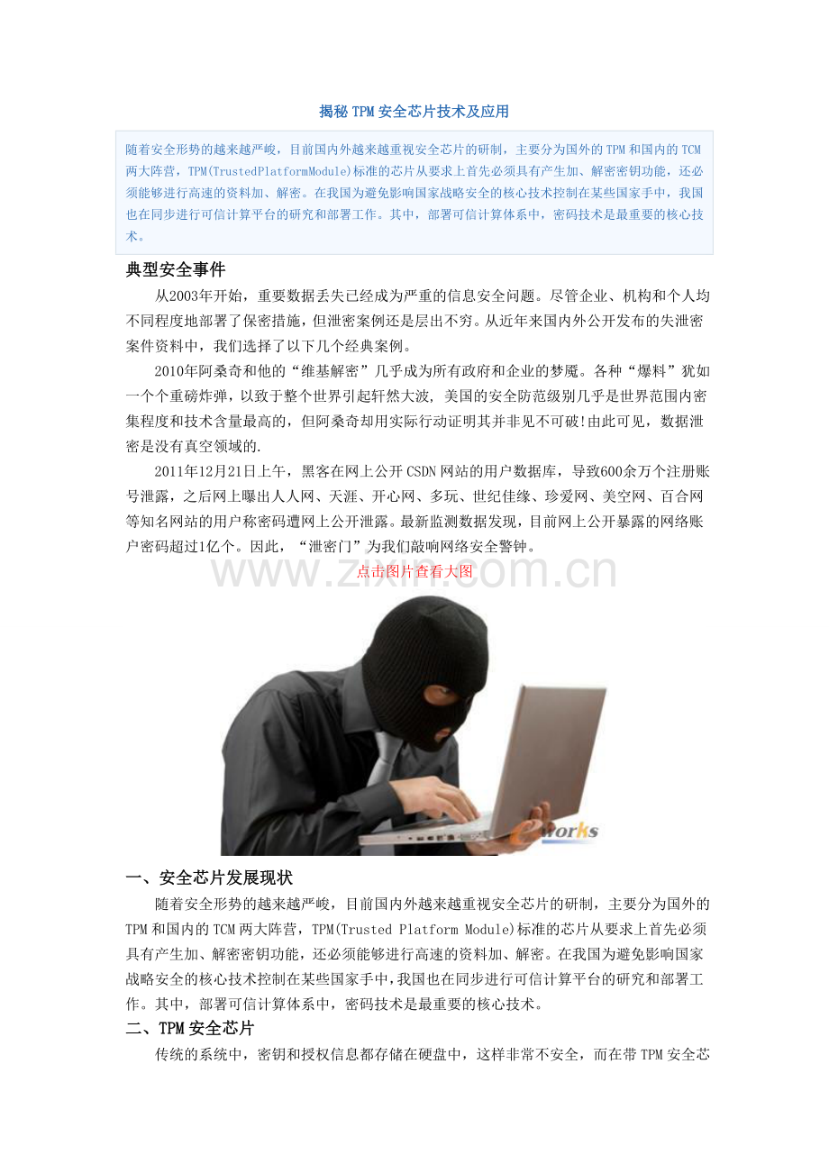 揭秘TPM安全芯片技术及应用.doc_第1页