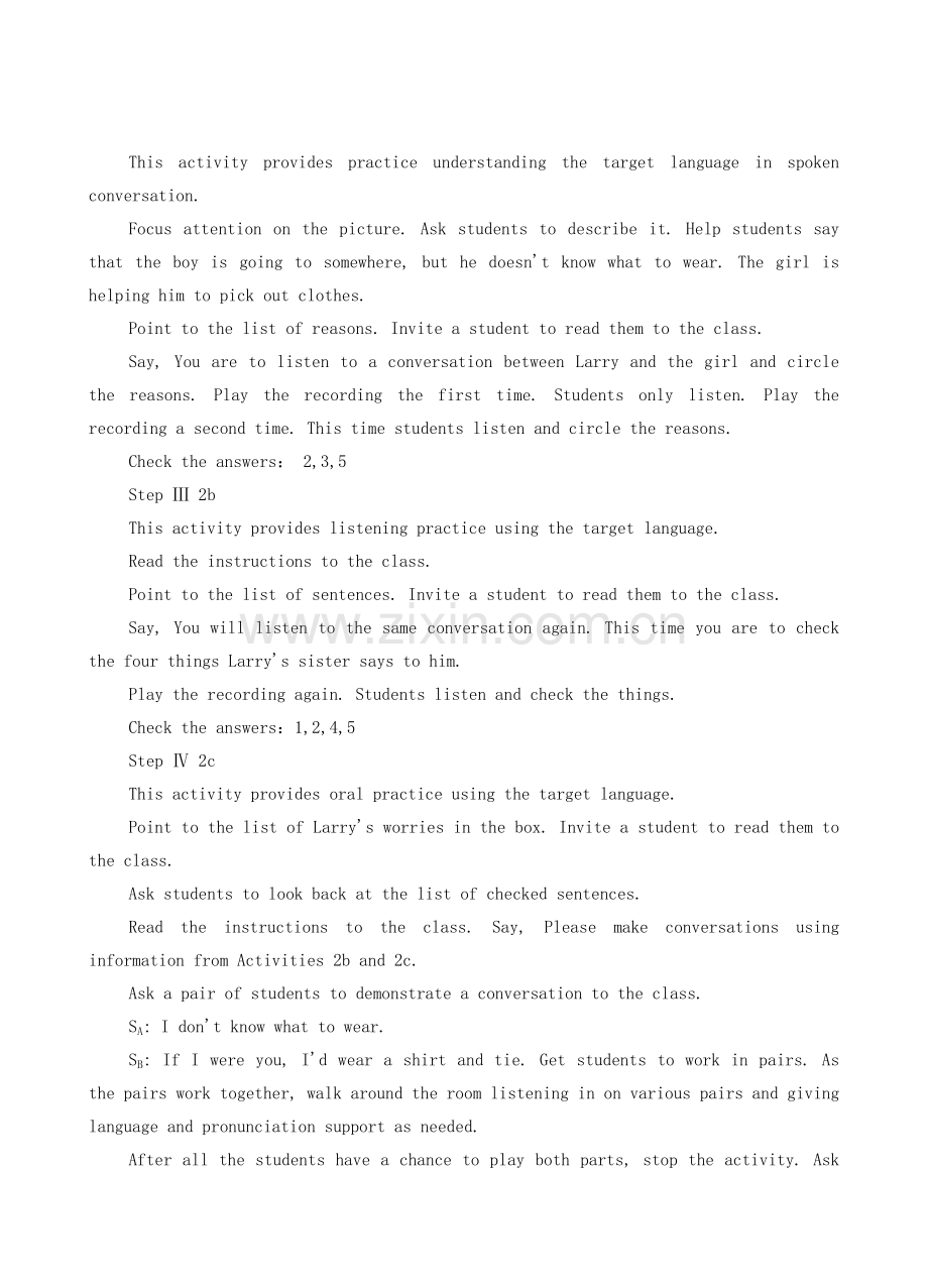 九年级英语全册 Unit 4 What would you do？The Second Period教案 人教新目标版.doc_第2页