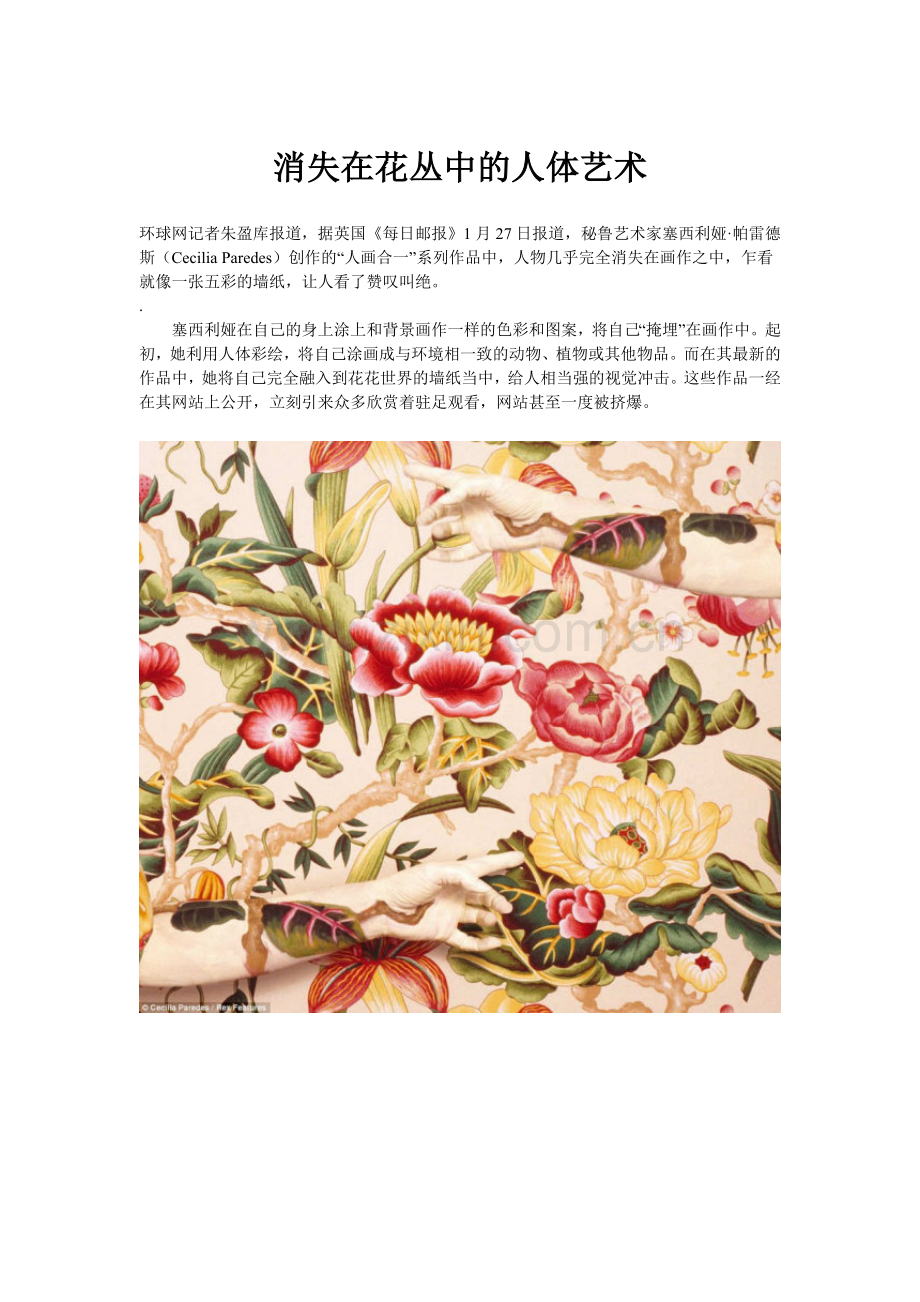 消失在花丛中的人体艺术创新时代网供稿人体彩绘.doc_第1页
