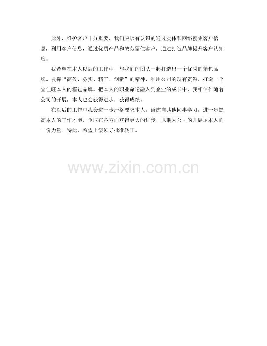 销售人员转正的自我参考总结.docx_第2页