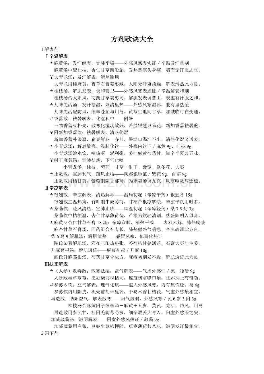 方剂歌诀大全.doc_第1页