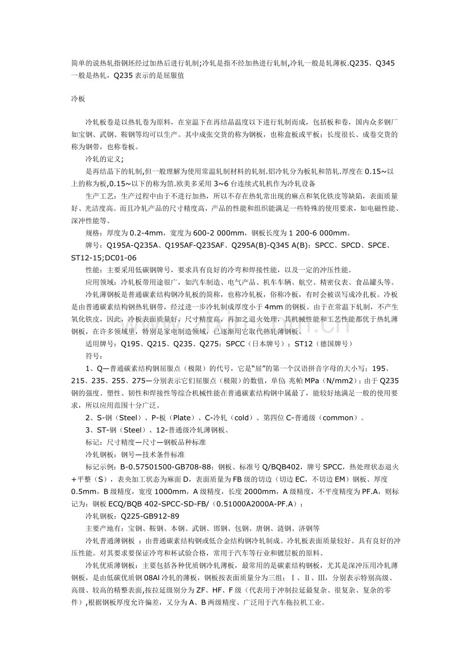 冷轧板与热轧板的区别.doc_第1页