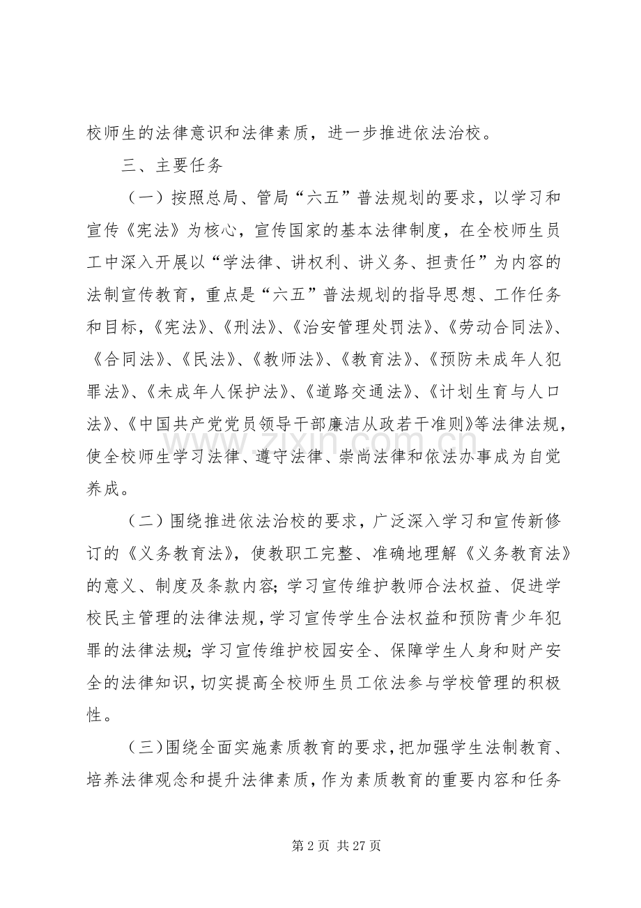 中学六五普法规划工作方案范文大全.docx_第2页