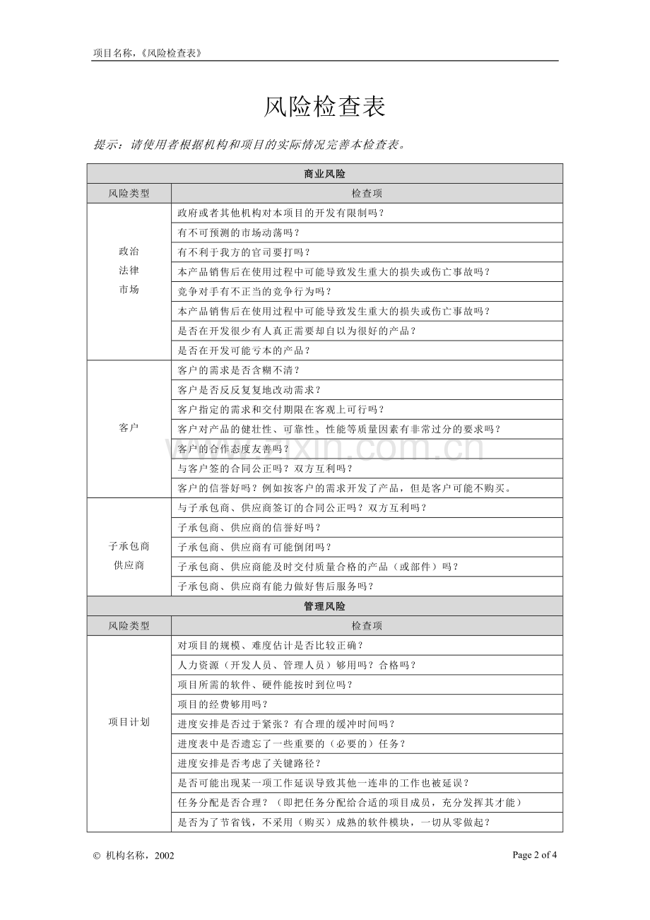 附录E-1风险检查表1.doc_第2页