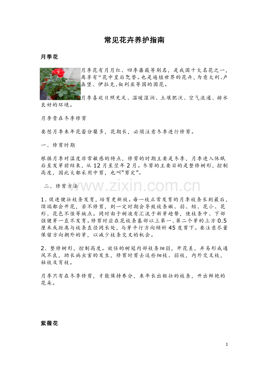 常见花卉养护指南.doc_第1页