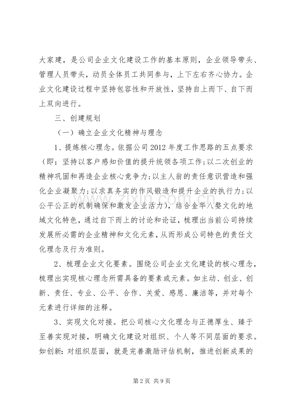 XX年企业文化建设实施计划.docx_第2页