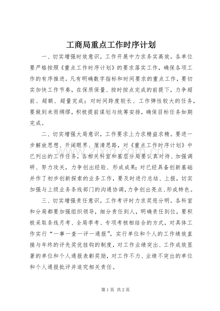 工商局重点工作时序计划.docx_第1页
