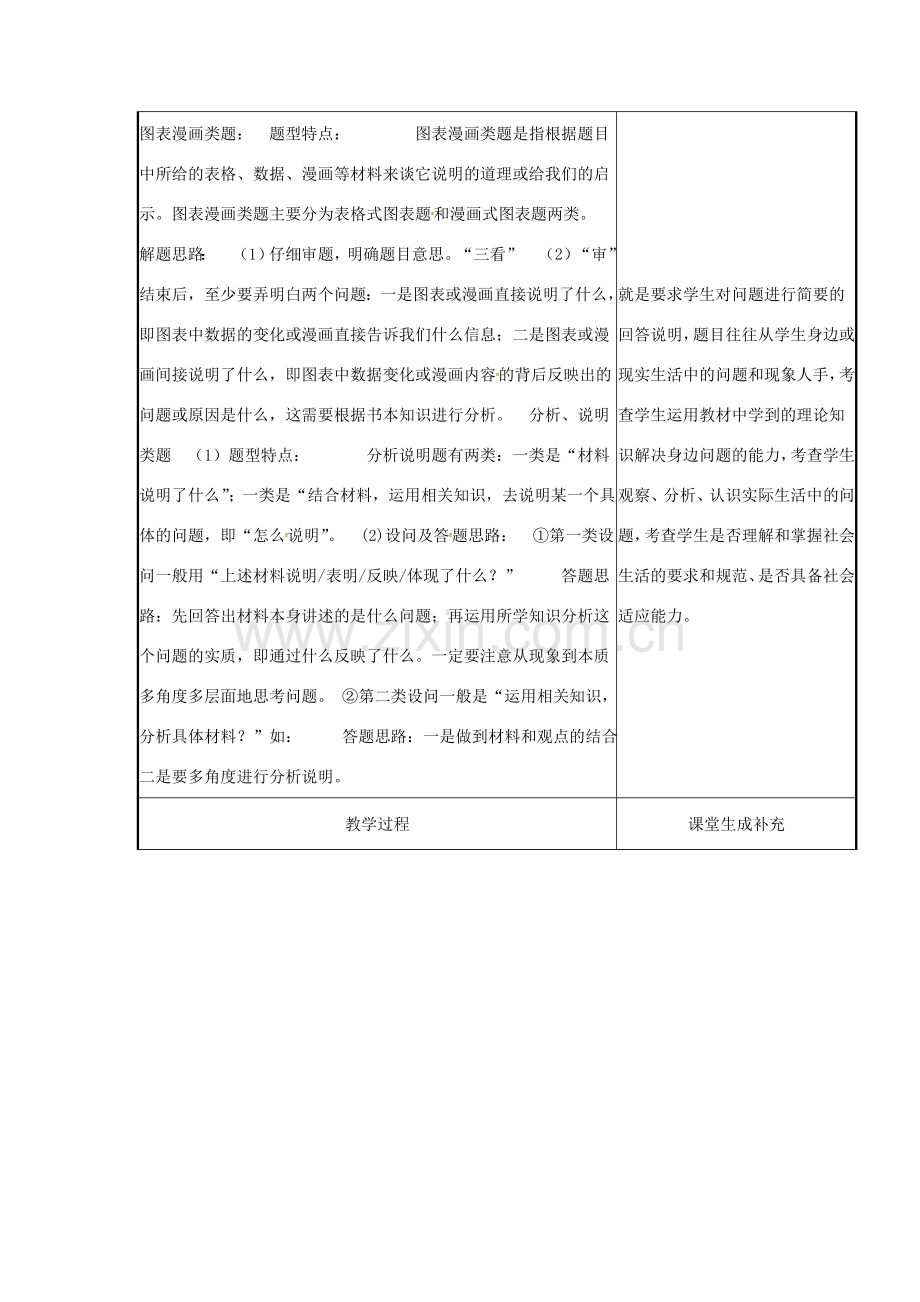 云南省涧彝族自治县中考政治第四轮复习 课题49 综合训练阶段 强化做题 全面提高教案-人教版初中九年级全册政治教案.doc_第2页