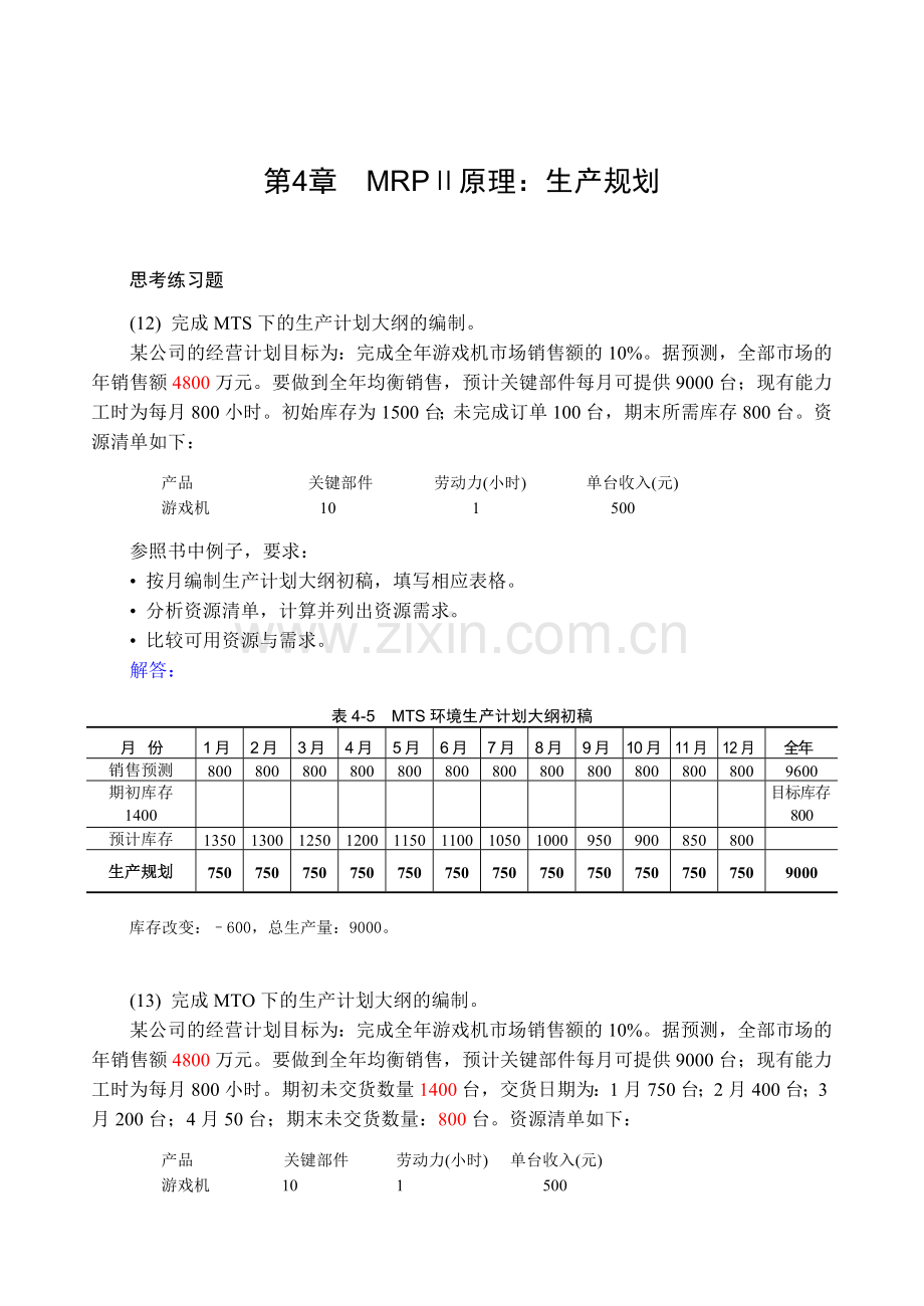 MRPⅡ原理与应用习题解答.doc_第1页