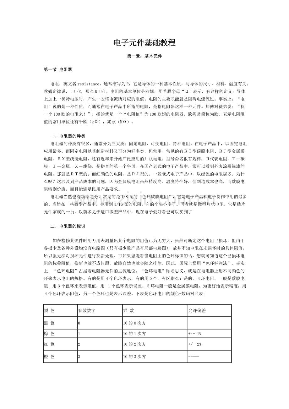 电子元件基础教程.doc_第1页