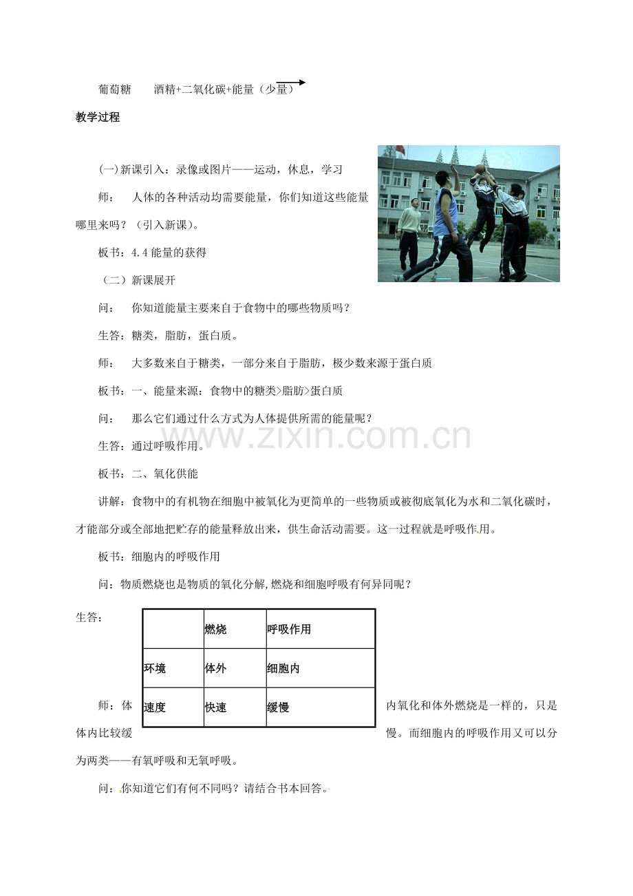 九年级科学上册 4.4 能量的获得教案2 （新版）浙教版-（新版）浙教版初中九年级上册自然科学教案.doc_第2页