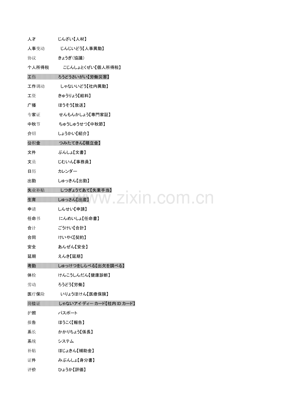 总务人事后勤方面的专业办公用品用语.doc_第1页