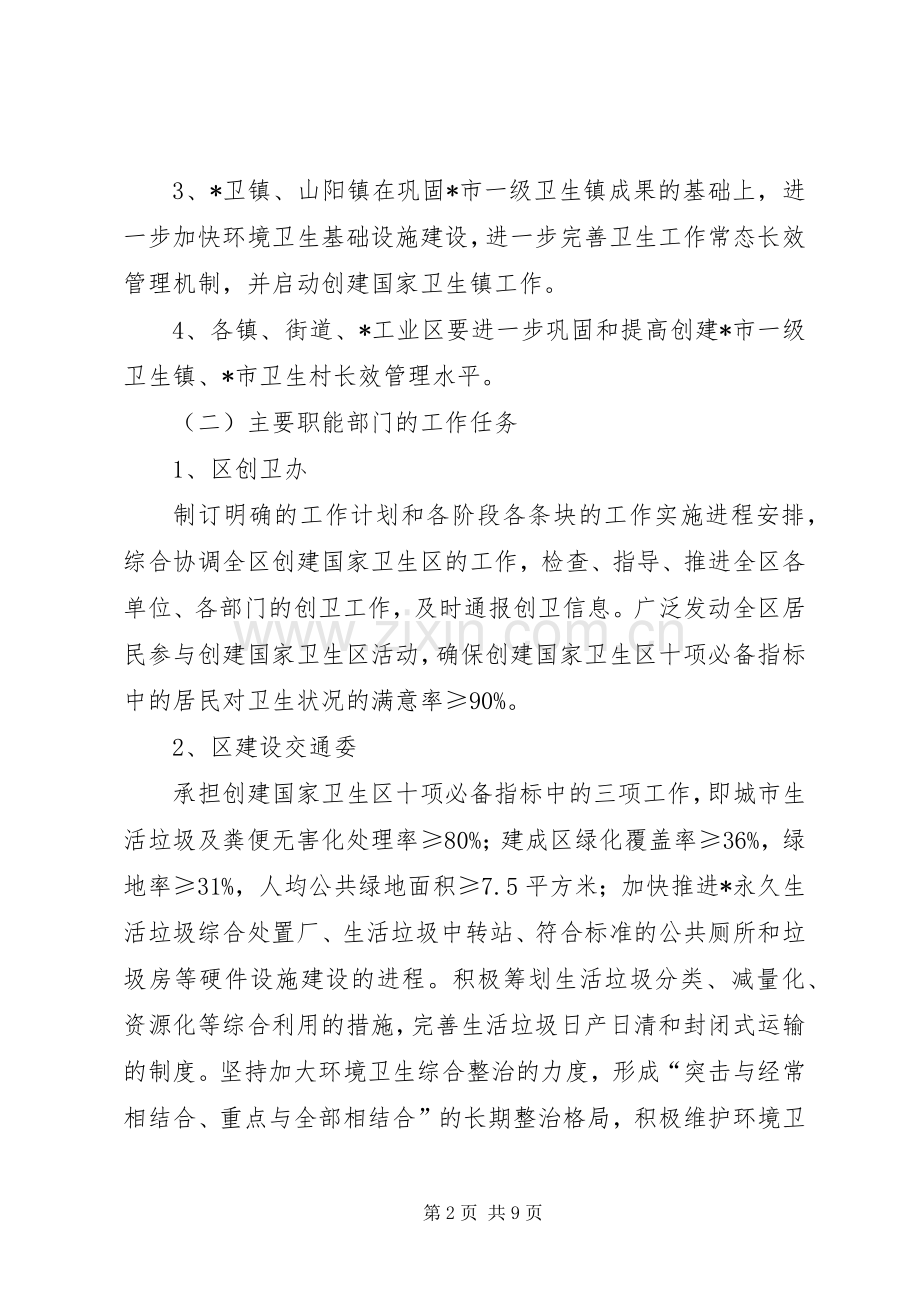 创建国家卫生区工作计划.docx_第2页