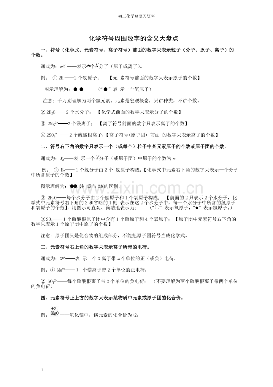化学符号周围数字的含义大盘点.doc_第1页