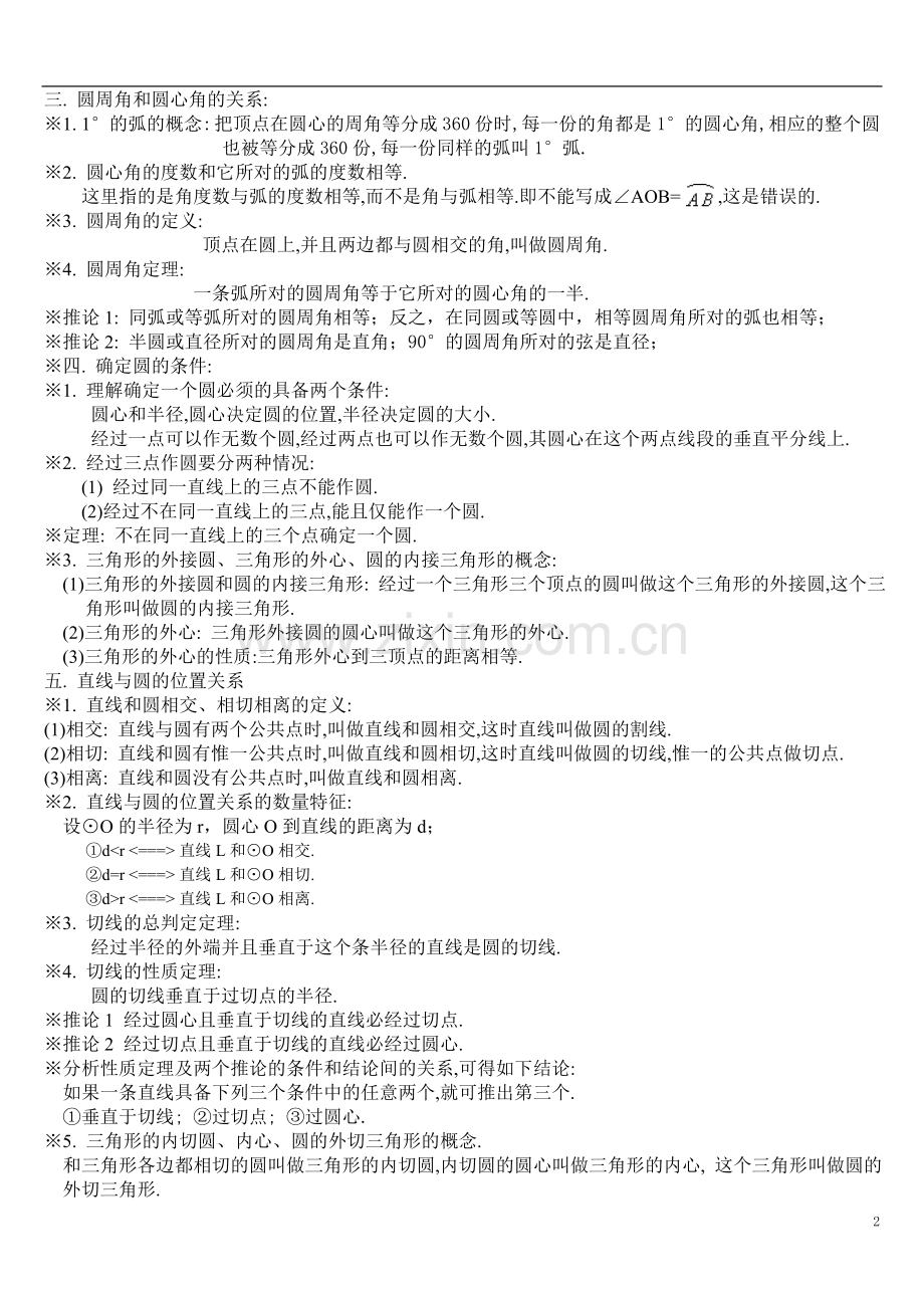 九年级数学下册知识点汇总.doc_第2页