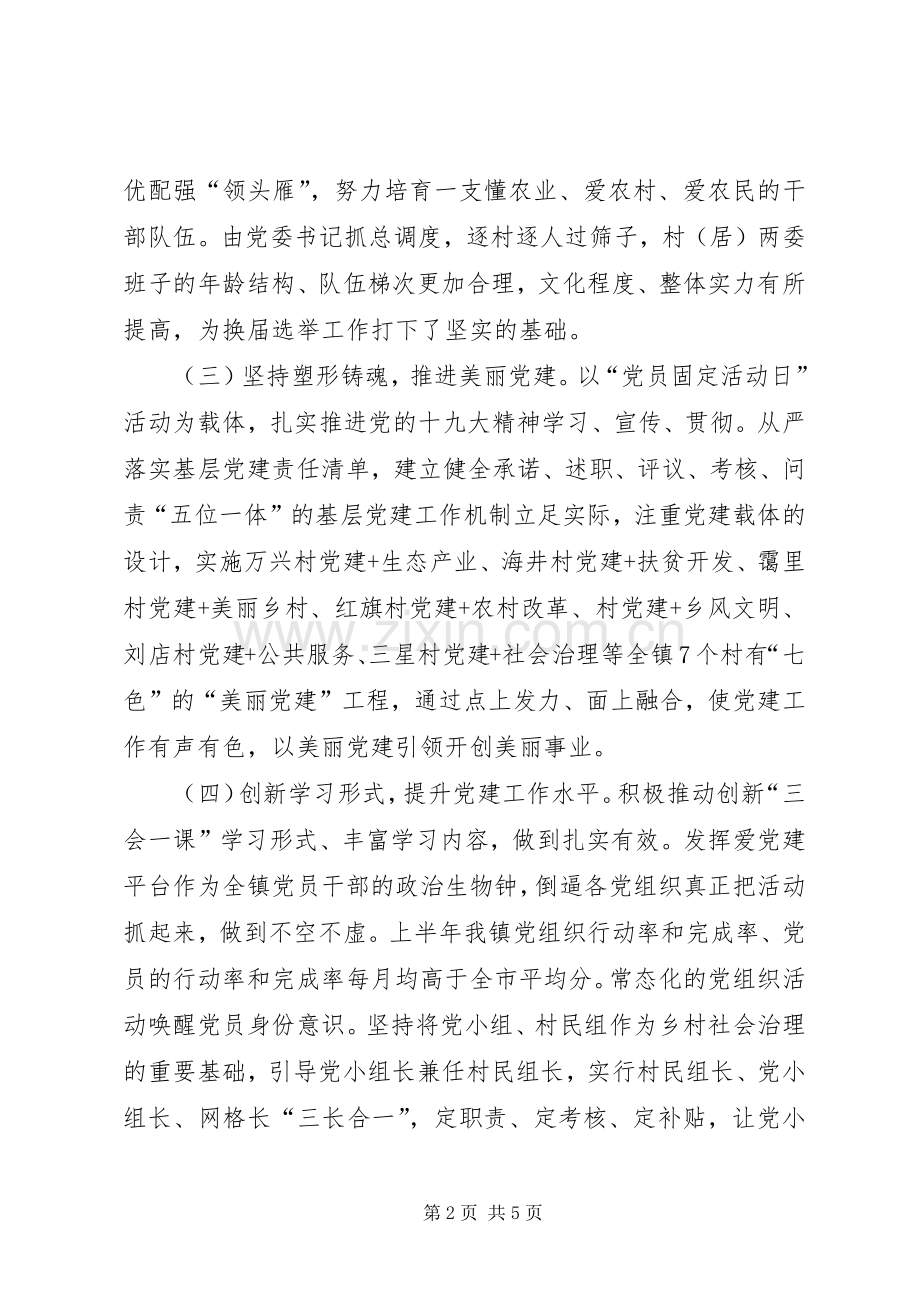 乡镇上年党建工作总结及下半年计划.docx_第2页