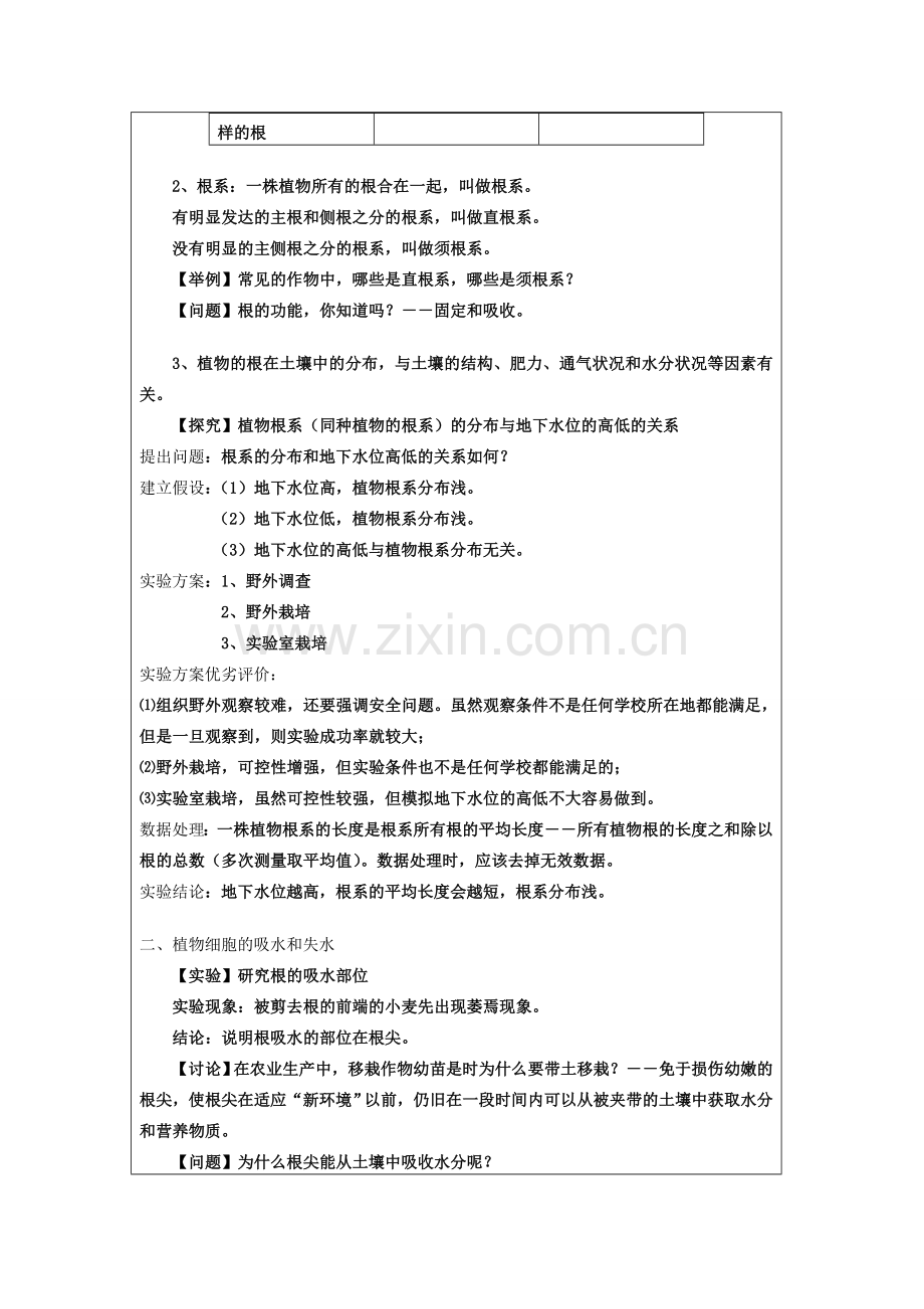 八年级科学下册第三章第三节植物与土壤教案浙教版.doc_第2页