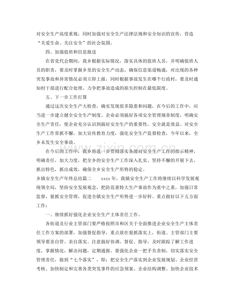 乡镇安全生产年终总结 .docx_第2页