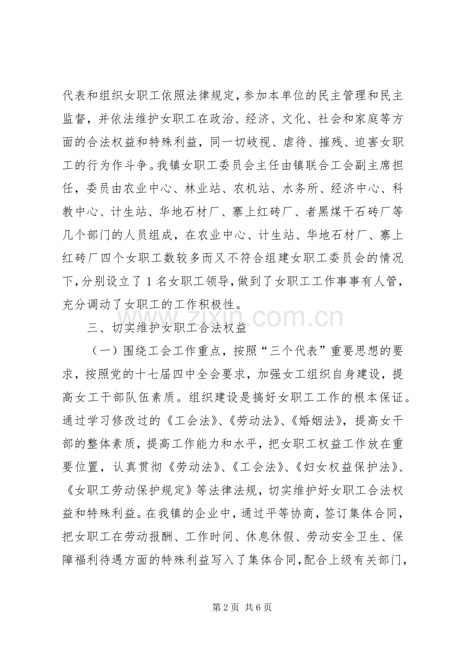 乡镇女职工委员会工作总结及计划.docx_第2页